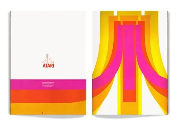 Atari Brand Identity Spread, minimal, geometric, vibrant