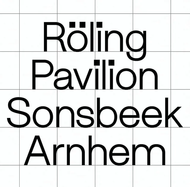 Röling Pavilion Sonsbeek Arnhem Typography, minimal, swiss, monochrome