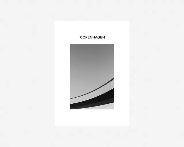 COPENHAGEN Abstract Graphic, minimal, swiss, monochrome
