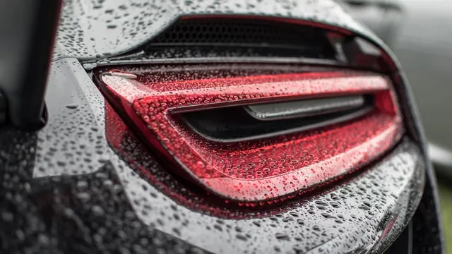 Automotive Tail Light Detail, photographic, technical, high-contrast