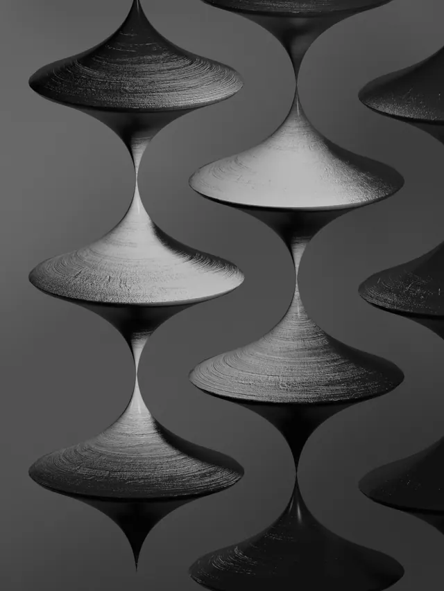 Abstract Geometric Pattern, 3d-render, geometric, monochrome