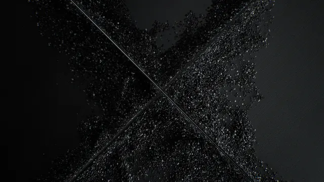 Abstract Particle Explosion, minimal, dark-mode, monochrome