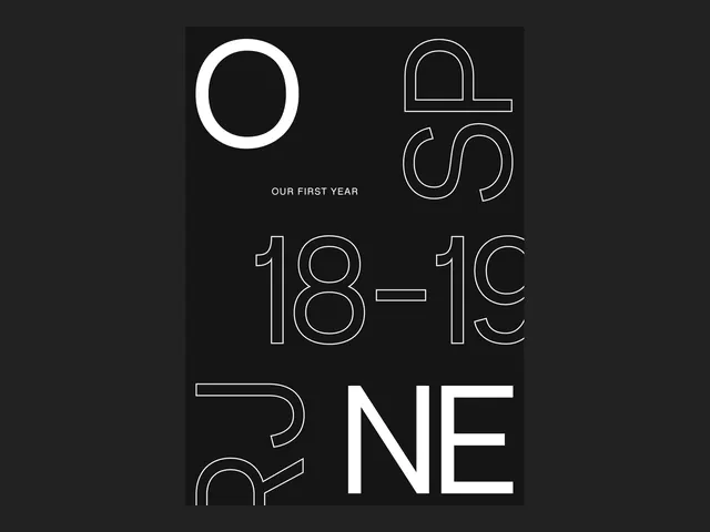Geometric Typography Composition, minimal, swiss, high-contrast