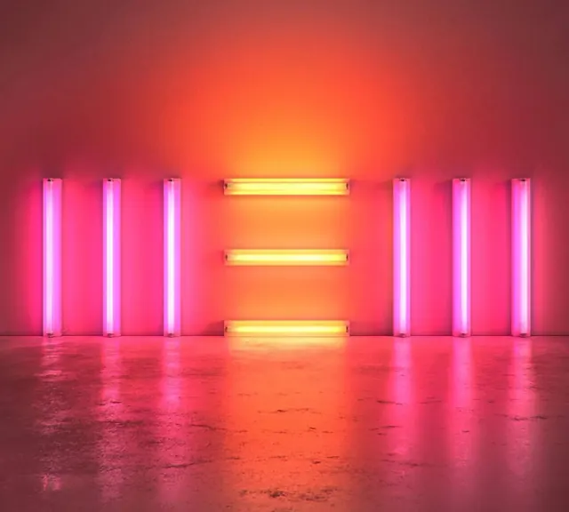 Neon Light Installation, minimal, abstract, vibrant
