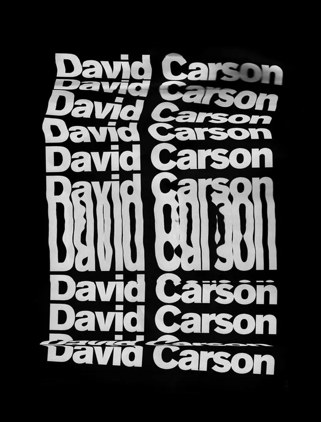 David Carson Type Specimen