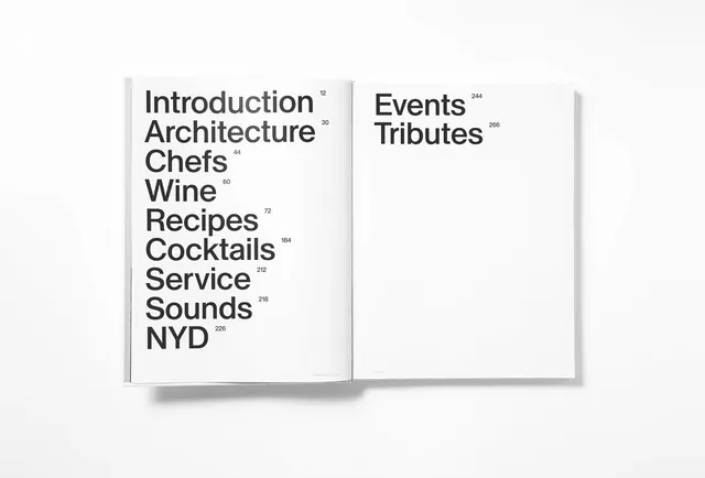 Minimalist Menu Layout