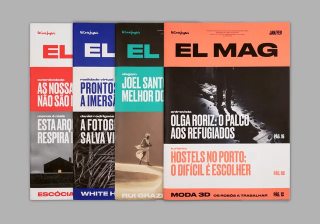 EL MAG Magazine Covers, swiss, editorial, high-contrast
