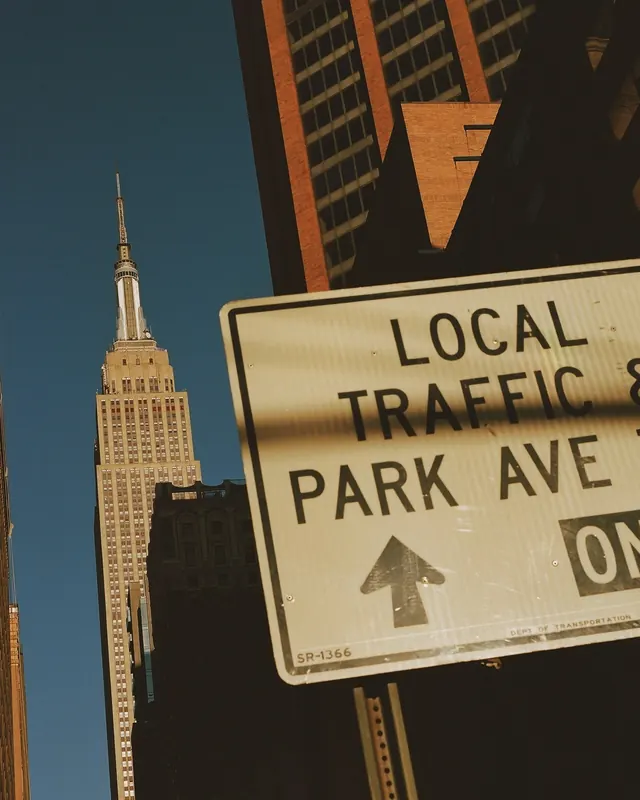 Urban Street Signage Composition, minimal, dark-mode, dark