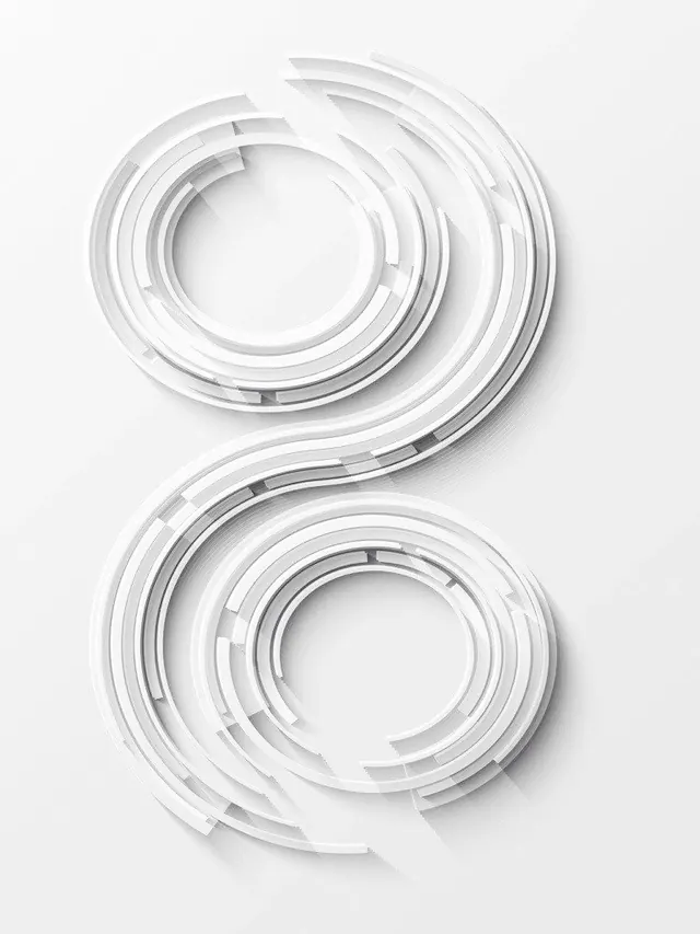 Abstract Fluid Rings, glassmorphism, minimal, light
