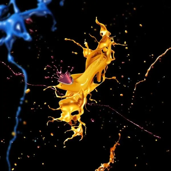Abstract Fluid Dynamics, gradient-heavy, 3d-render, dark
