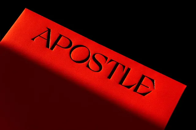 Apostle Embossed Logo, minimal, luxury, high-contrast