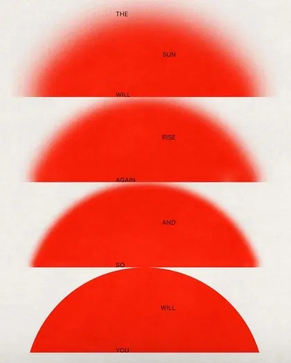 Red Semicircle Typography Study, minimal, swiss, high-contrast