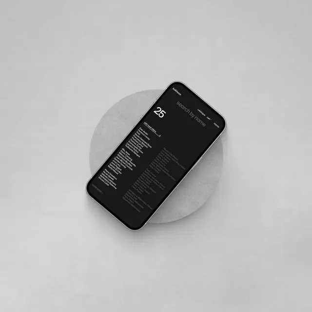 Dark Mode Mobile UI Mockup, dark-mode, minimal, dark