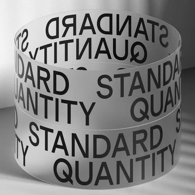 Standard Quantity Typography Wrap, minimal, brutalist, monochrome
