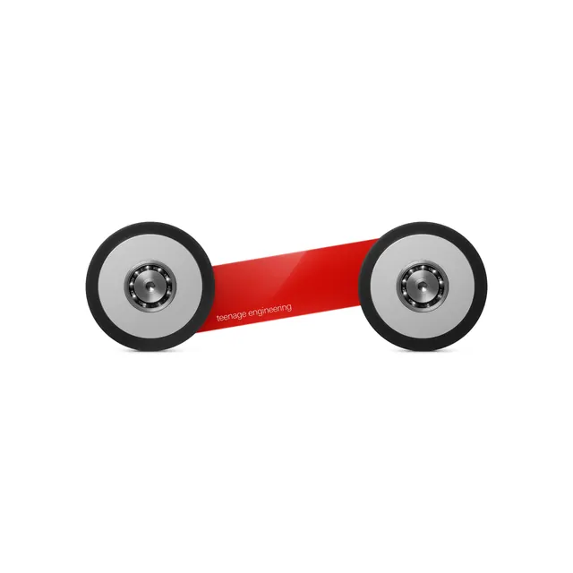 Red and White Skateboard Graphic, minimal, flat, high-contrast