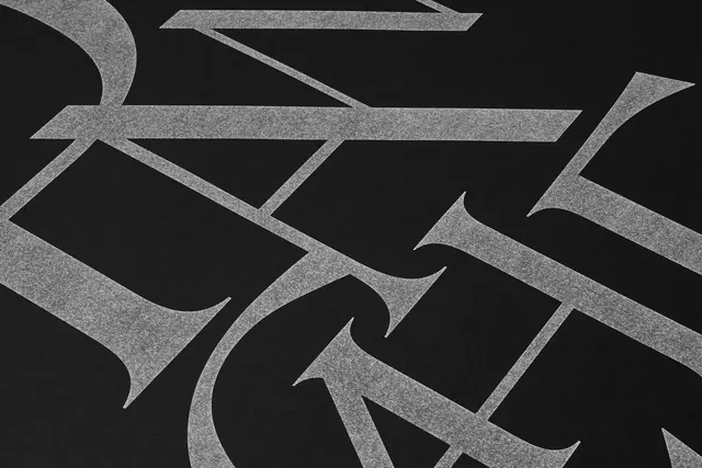 Abstract Geometric Typography, brutalist, monochrome, monochrome
