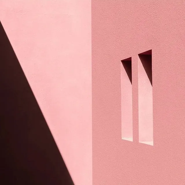 Pink Architectural Geometry, minimal, geometric, muted