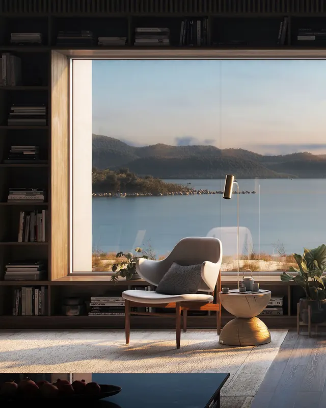 Modern Coastal Interior, minimal, luxury, muted