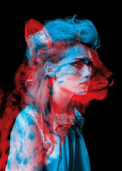 Abstract Portrait with High-Contrast Textures, maximalist, abstract, high-contrast