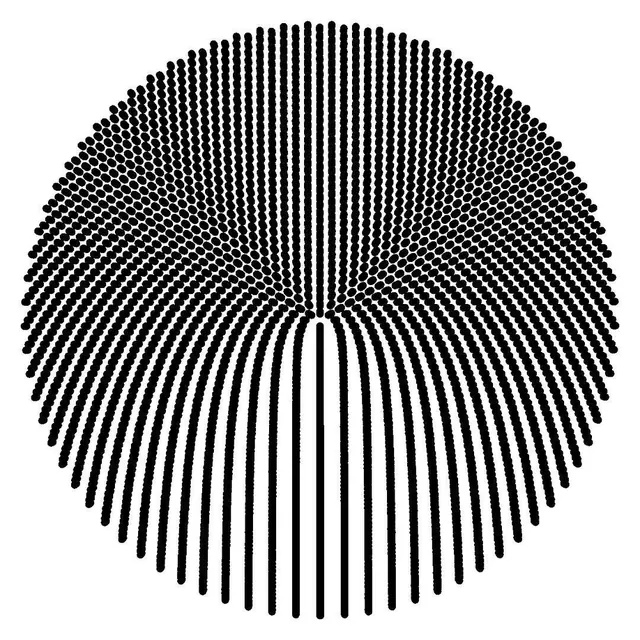 Circular Line Art Graphic, minimal, geometric, monochrome