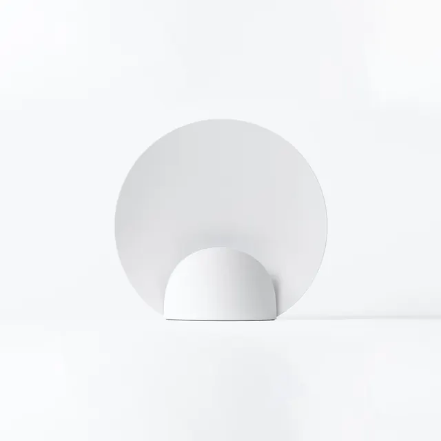 Minimalist White Circular Object