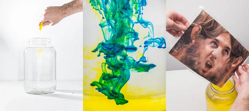 Abstract Liquid and Portrait Collage, maximalist, organic, vibrant