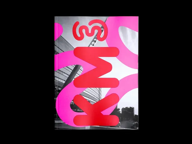 Abstract Pink Graphic Composition, maximalist, playful, vibrant