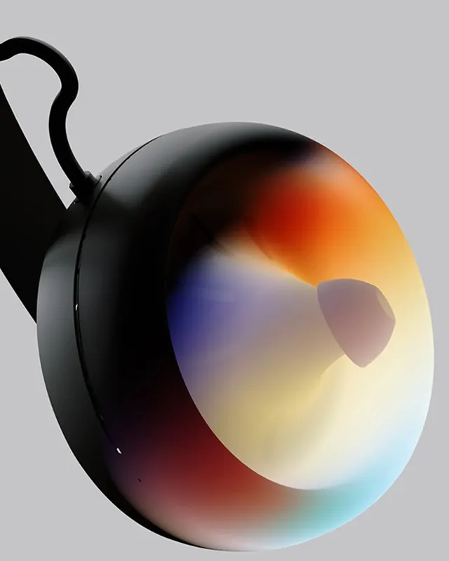 Abstract Spherical Graphic, 3d-render, abstract, vibrant