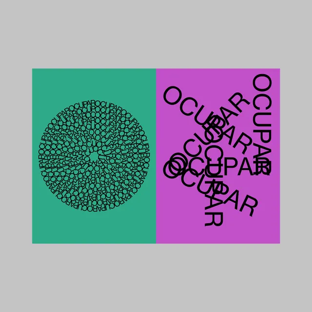 Abstract Geometric Typography Composition, brutalist, neo-brutalist, vibrant