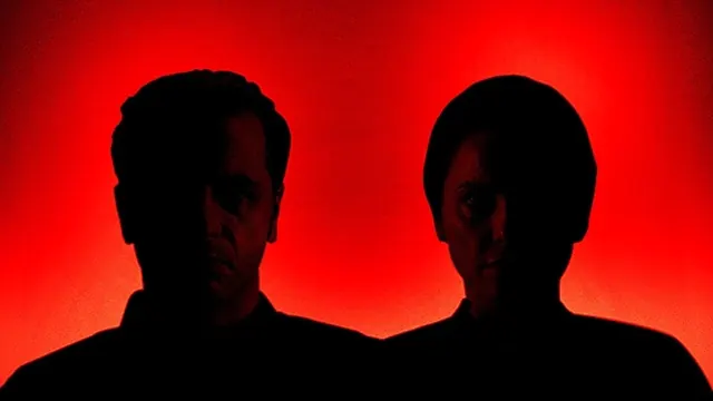 Red Silhouette Portrait, minimal, abstract, vibrant