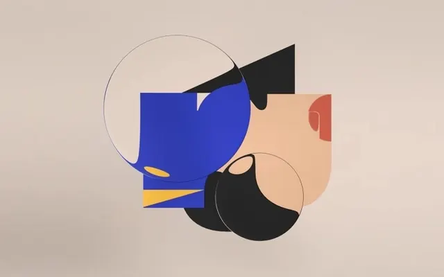 Abstract Geometric Composition, minimal, geometric, high-contrast