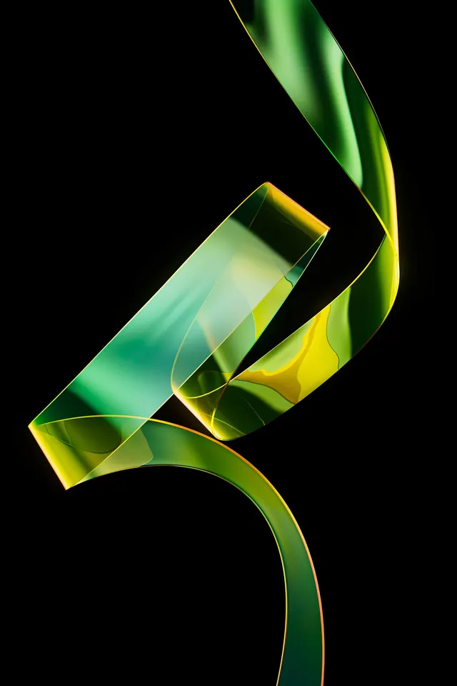 Abstract Ribbon Graphic, 3d-render, geometric, dark