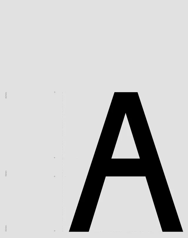 Large Scale Letter A