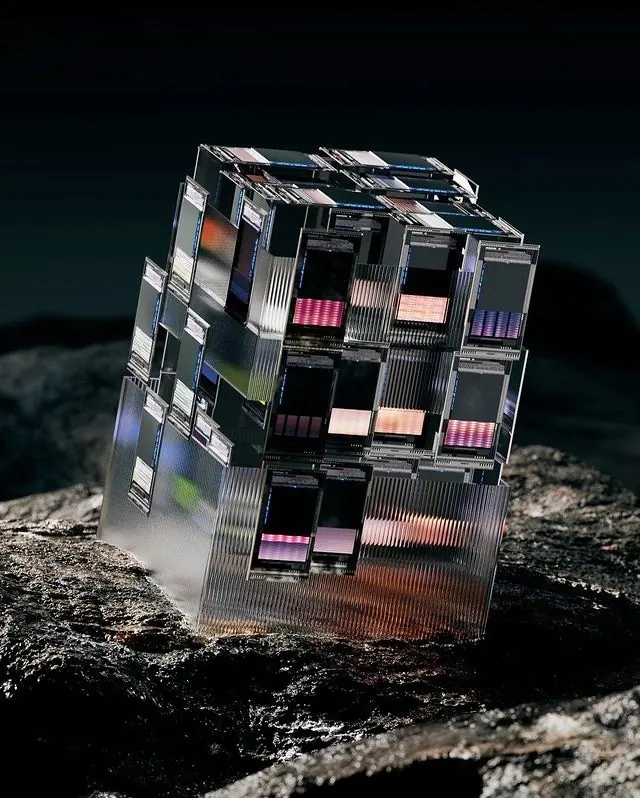 Abstract 3D Geometric Structure, abstract, geometric, dark