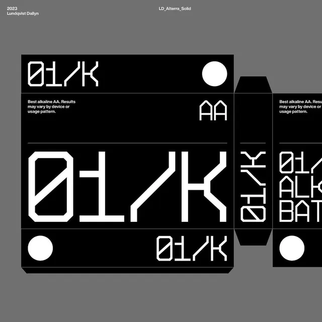 01/K Identity System, brutalist, technical, monochrome