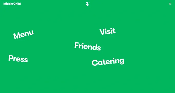 Green Navigation Interface, minimal, flat, vibrant