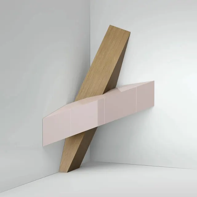 Geometric Wall Installation, minimal, geometric, muted