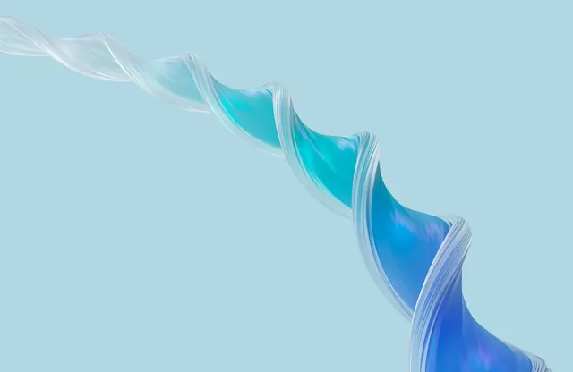 Abstract Blue Ribbon Wave, 3d-render, abstract, cool
