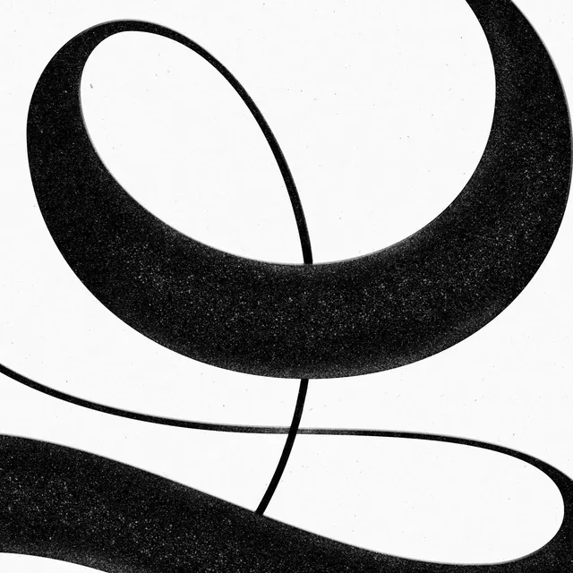 Abstract Organic Line Art, minimal, organic, monochrome