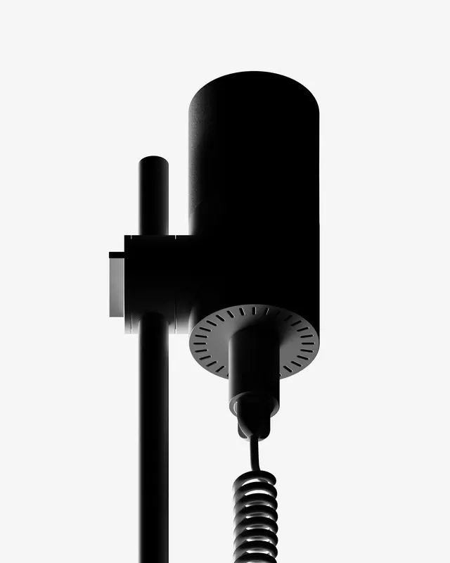 Studio Microphone Silhouette, minimal, monochrome, monochrome