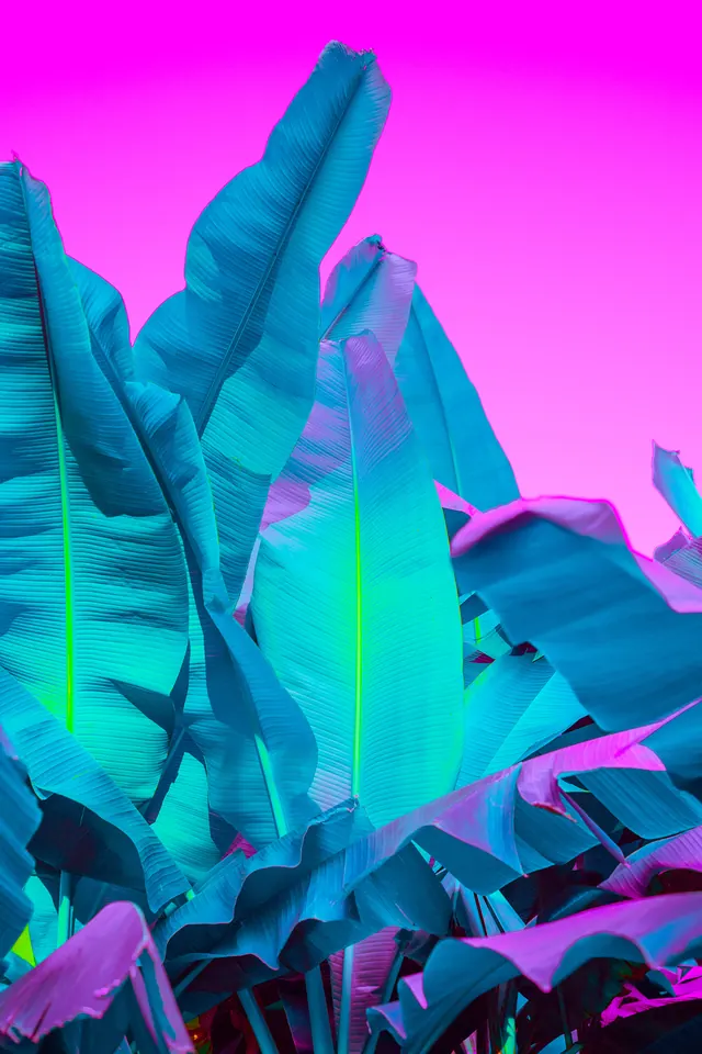 Neon Tropical Foliage, maximalist, y2k, vibrant