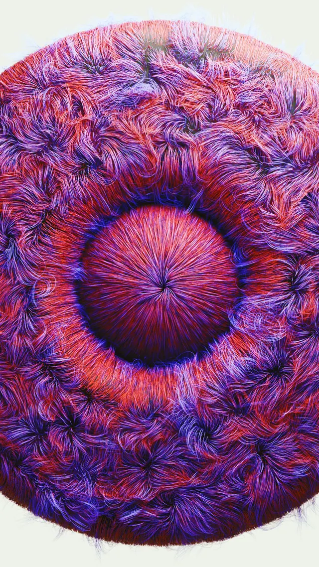 Abstract Circular Fiber Texture, organic, maximalist, vibrant