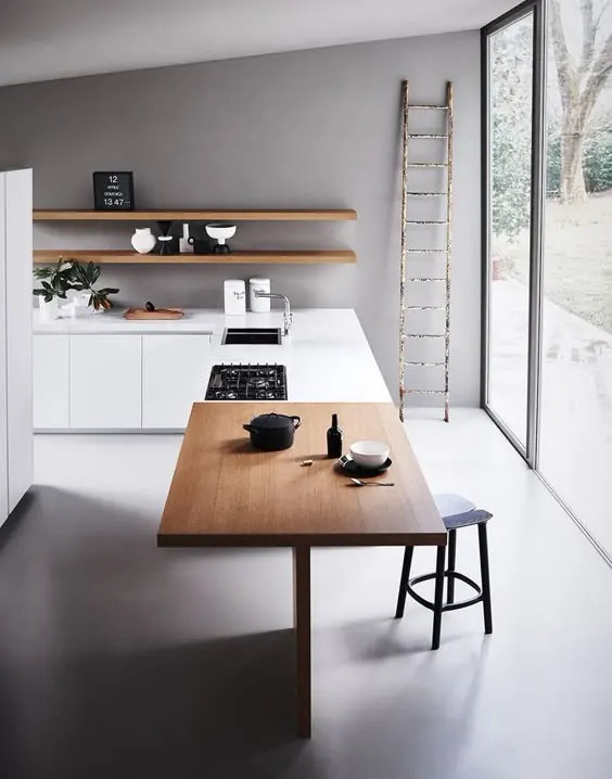 Modern Minimalist Kitchen Interior, minimal, corporate-clean, light