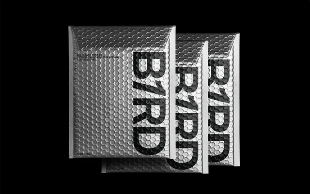 BIDB Vertical Wordmark, minimal, brutalist, monochrome