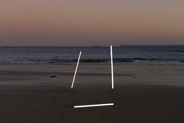 Minimalist Beach Line Art, minimal, abstract, muted
