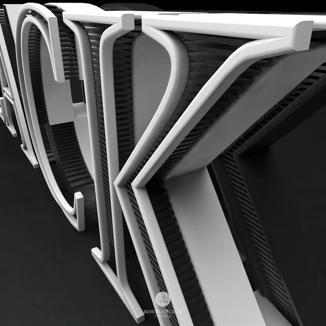 Abstract Geometric 3D Structure, minimal, geometric, monochrome
