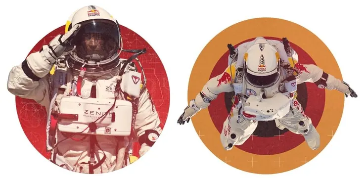 Astronaut Illustration Set, illustrated, geometric, vibrant