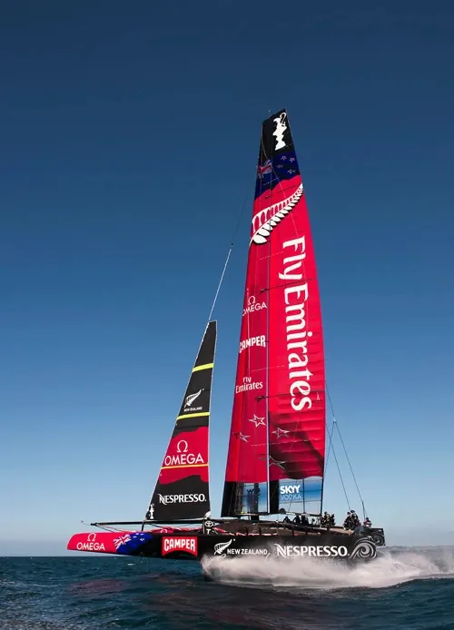 High-Performance Sailing Yacht, photographic, vibrant