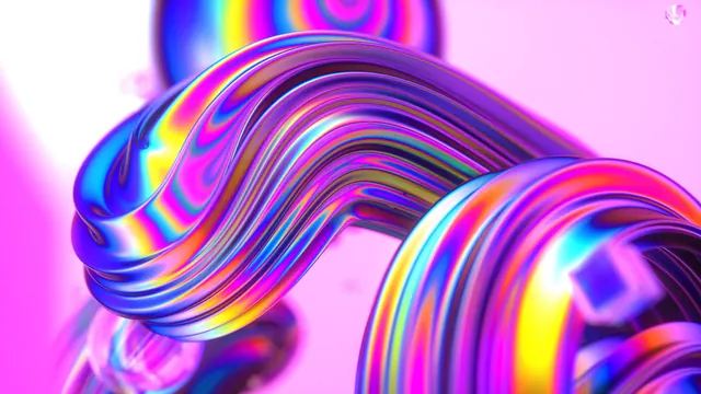 Iridescent 3D Fluid Shapes, gradient-heavy, 3d-render, vibrant