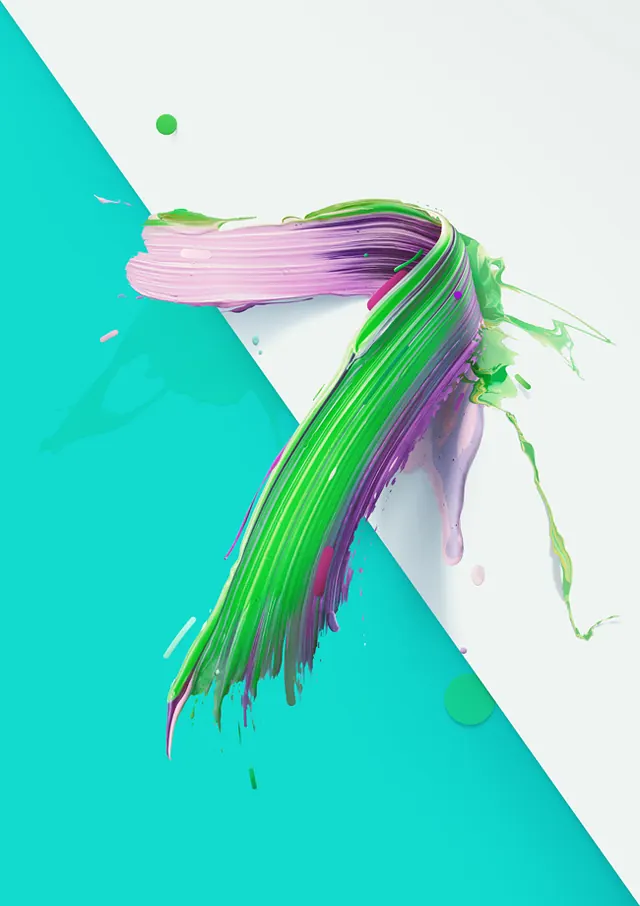 Abstract Brushstroke Composition